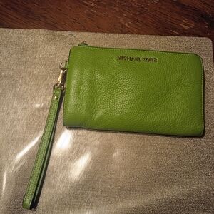 Michael Kors Green Wristlet